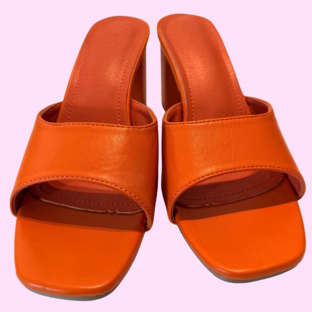 Women's Square Toe Kitten Mule Heel
